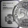50 Pfennig Germany Weimar 1920 A  NGC MS64 GEM BU Berlin Mint KM# 27 (032)