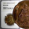 1 Penny GREAT BRITAIN George V Bronze 1935 NGC MS64 BN NICE TONING KM# 838 (01) -