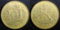 20 Pennia Finland 1963 S FIRST YEAR FOR THIS TYPE UNC KM# 47 (23 763) -