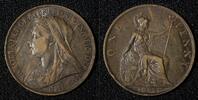 1 Penny Great Britain Victoria Bronze 1897 30.8 mm VF KM# 790 (22 509) -