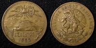 20 Centavos MEXICO Bronze 1955 Mo 1st Year Type VF KM# 440 (27 532) -