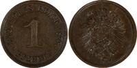 1 Pfennig Germany - Empire Wilhelm I Copper 1875 J XF KM# 1 (19 626) -