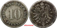 10 Pfennig GERMANY Empire Wilhelm I 1875-H-G BETTER DATE KM# 4 (9819) -
