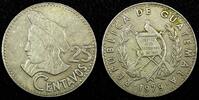 25 Centavos GUATEMALA Copper-Nickel 1979 VF KM# 278.1 (24 656) -