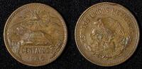 20 Centavos Mexico ESTADOS UNIDOS MEXICANOS Bronze 1946 Mo XF KM# 439 (27 588) -