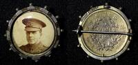 Burmese coin 1800's British Officer Pin WWI 4 Hallmarkes Silver 9.56g. XF. RARE -