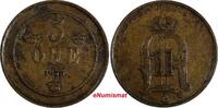 5 Öre Sweden Oscar II Bronze 1875 small letters Mintage-608,500 KM# 736 (17 926) -