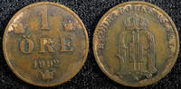 1 Öre Sweden Oscar II Bronze 1902 Large letters XF KM# 750 (23 155) -
