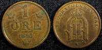 Bronze SWEDEN Oscar II 1893 1 ORE KEY DATE UNC KM# 750 (23 146) -