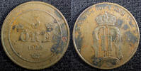 5 Öre SWEDEN Oscar II Bronze 1900 27mm Mintage-365,000 XF KM# 757 (22 961) -
