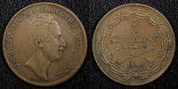 Skilling SWEDEN Oscar I Copper 1849 2/3 VF/XF KM# 663 (22 551) -
