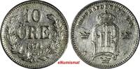 Ore Sweden Oscar II Silver 1874 ST 10 Ore ch.VF KM# 737 (13 770) -