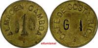 Bronze COSTA RICA Cafe De Costa Rica Token ALMAGEN GAMBOA.1 Gajuela ''GI'' 25mm(6) -