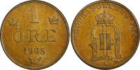 1905 Öre Sweden Oscar II Bronze extra Large letters GEM BU COIN KM# 750 (21 929) -