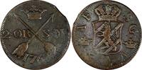 Ore SWEDEN Adolf Frederick Copper 1767 SM 2 Ore Low Mintage-467,000 KM# 461 (19 613) -
