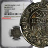 1/16 Speciedaler Denmark GLÜCKSTADT Silver 1667 NGC AU50 TOP GRADED KM# 54.1 (7) -