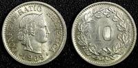 10 Rappen Switzerland Copper-Nickel 1969 B UNC KM# 27 (23 893) -