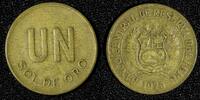 1975 Sol de Oro PERU large Type Philadelphia Mint KM# 266.1 (30 132) -