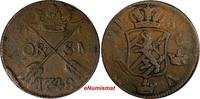 Sweden Frederick I 1748 2 Ore, S.M.Avesta Mint.Mintage-461,000 KM# 437 (14 597) Uncertified