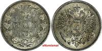Finland Nicholas II Silver 1909 L 25 Penniä KM# 6.2 (17 280) Uncertified