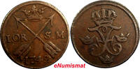 Sweden Frederick I Copper 1749 1 Ore, S.M. Choice Details KM# 416.1 (6400) Uncertified