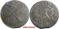 Sweden Adolf Frederick Copper 1760 2 Ore, S.M. Mintage-558,000 KM# 461 (4551) Uncertified