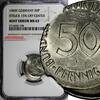 50 Pfennig Germany - Federal 1969-F  NGC MINT ERROR MS63 SCARCE KM#109.1 (198)