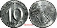 Germany 10 Pfennig Germany-Democratic Republic Aluminum 1952 E XF SCARCE KM# 7 (15 316) -