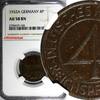 Germany 4 Reichspfennig Germany, Weimar Republic Bronze 1932 A NGC AU58 BN KM# 75 (168) -
