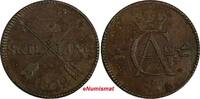 1/2 SKILLING SWEDEN COPPER Gustaf IV Adolf 1802  30.5mm KM#565 (17 895) Uncertified