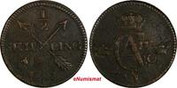 1/2 Skilling Sweden Gustaf IV 1802  Overstruck on 1 Ore 1730-1769 KM# 565(17 893) Uncertified
