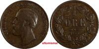 Bronze SWEDEN Oscar II  1873 L.A. 1 Ore KM# 728 (17 822) Uncertified