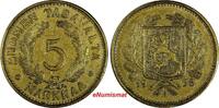 5 Markkaa Finland Aluminum-Bronze 1938 S  KM# 31 (18 185) Uncertified