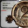 Latvia 2 Santimi 1939 LATVIA Bronze 1939  NGC MS64 RB 1 YEAR TYPE Mint L... 64,42 EUR  zzgl. 12,88 EUR Versand