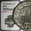 Switzerland 2 Francs 1974 Switzerland 1974  NGC MS65 GEM BU BETTER DATE ... 38,65 EUR  zzgl. 12,88 EUR Versand