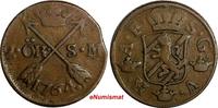 SWEDEN Adolf Frederick Copper 1764 S.M. 2 Ore SCARCE KM# 461 (15 610) Uncertified