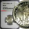 South Africa 10 Cents South Africa Silver 1964 Jan van Riebeeck NGC MS64 GEM BU KM# 60 (045) -