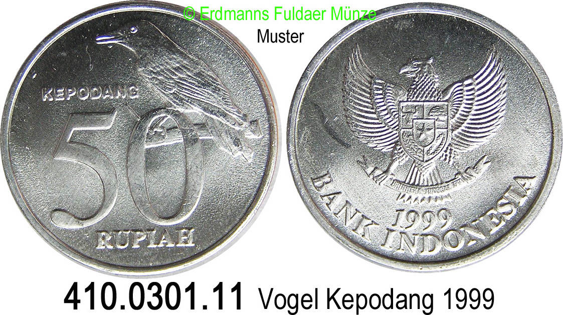 Indonesien 50 Rupiah 1999 50 Km60 410 0301 11 Unc Ma Shops