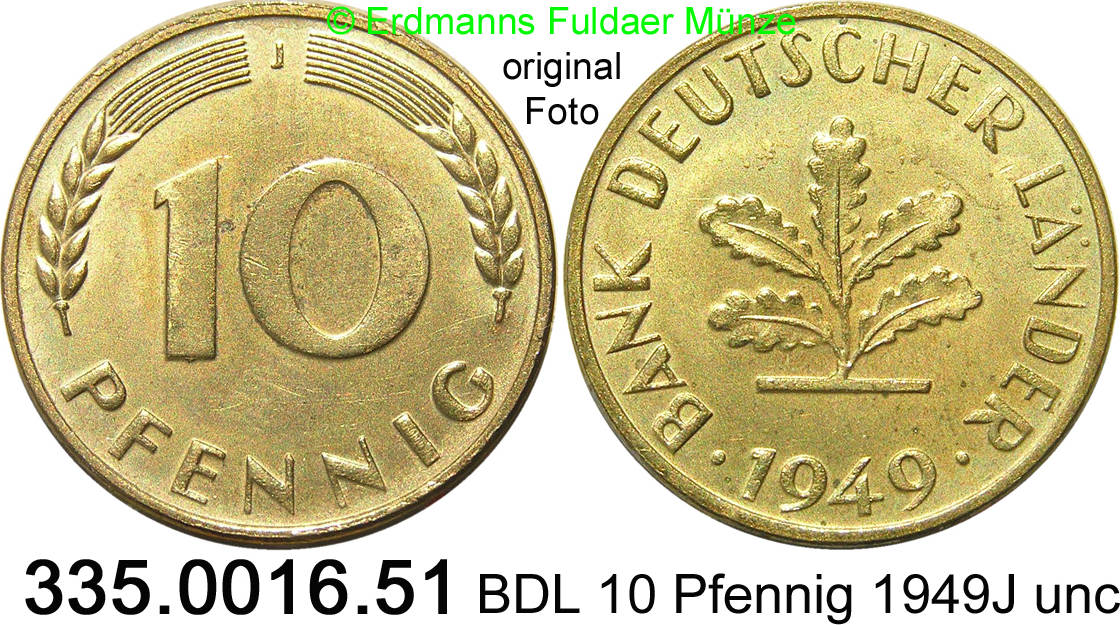 10 Pfennig 1949j Deutschland Bdl Bank Deutscher Lander J 378 Bdl