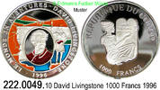 Congo Brazzaville Republik Congo 1000 Francs *31 nicht im KM David Livingstone . 222.0049.10 -