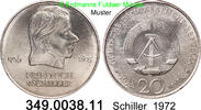 DDR Deutschland 20 Mark 1972 Schiller . 349.0038.11 unc