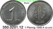 DDR Deutschland 1 Pfennig Ähre auf Zahnrad . 350.0201.12 -