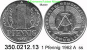 DDR Germany Deutschland DDR 1 Pfennig J. 1508 . 350.0212.13 -