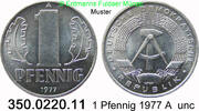 DDR Deutschland 1 Pfennig . . J. 1508 . 350.0220.11 -