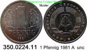 DDR Deutschland 1 Pfennig J. 1508 . 350.0224.11 -