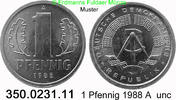 DDR Deutschland 1 Pfennig J. 1508 . 350.0231.11 -