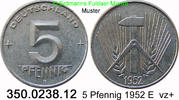 DDR Deutschland 5 Pfennig J. 1506 Hammer und Zirkel auf Ähren . 350.0238.12 -