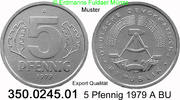 DDR Deutschland 5 Pfennig J. 1509 Export-Qualität . 350.0245.01 -