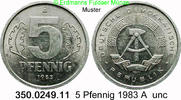DDR Deutschland 5 Pfennig J. 1509 . 350.0249.11 -