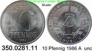 DDR Deutschland 10 Pfennig J. 1510 . 350.0281.11 -
